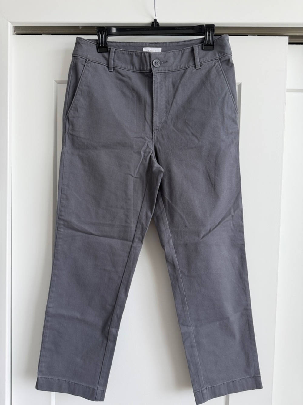 LOFT Gray Women’s Monroe Straight Chinos - Straight Tailored Fit